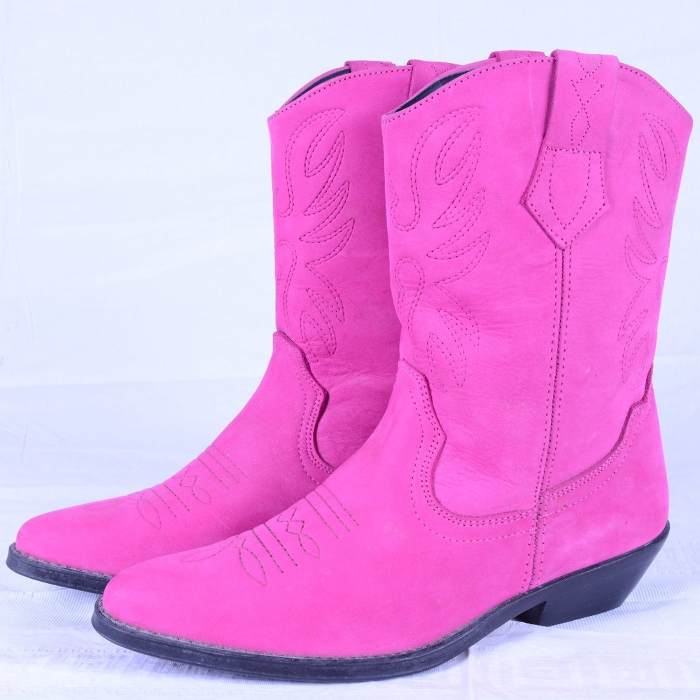 Sandra Miller Size 8 Pink Cowboy Boots
